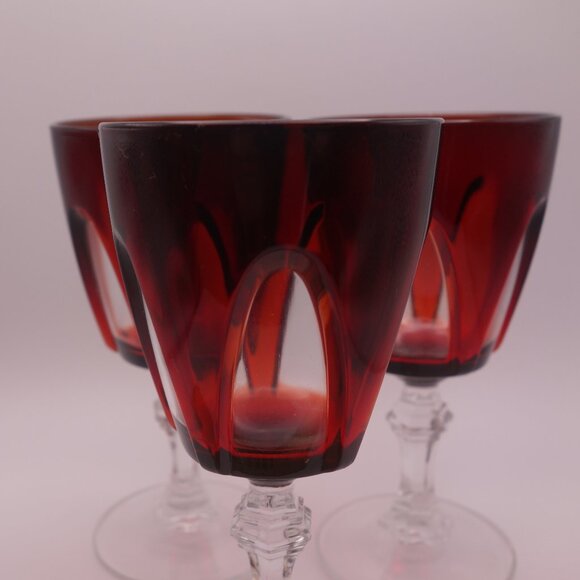 Set of Three(3) Red Wine Glasses France - Picture 4 of 12